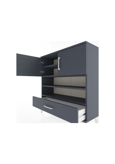 Arges Şifonyer 4 Raflı Tek Çekmeceli 2 Kapaklı 88x30x96 Antrasit-antrasit Antrasit Arges Şifonyer 4 Raflı Tek Çekmeceli 2 Kapaklı 88x30x96 Antrasit-antrasit Antrasit