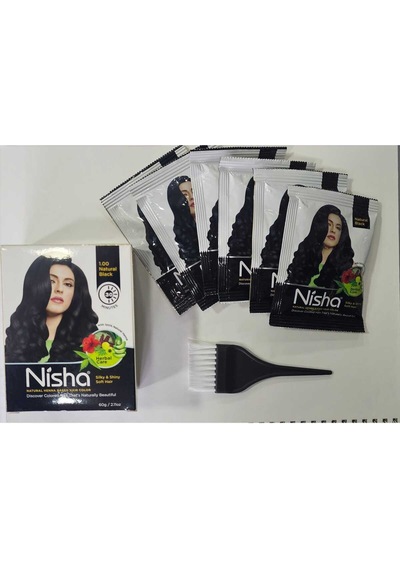 Saç Kınası 6x10g Zarf 100% Naturel Hindistan Kınası Naturel Siyah Kına Fırcası Hediyeli