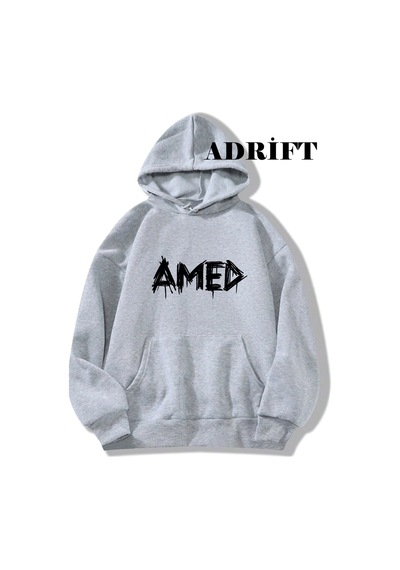 Tarzsokak Unisex Amed Sweatshirt Hoodie Kapşonlu Gri