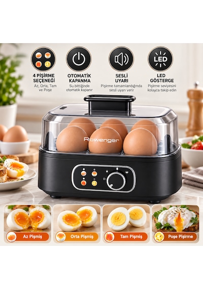 Rowenger Smartegg RO-06S 300 W Yumurta Pişirme Makinesi