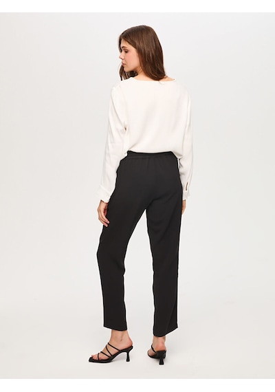 Faik Sönmez Beli Lastikli Comfort Fit Pantolon B00051-2 B00051-210 Siyah