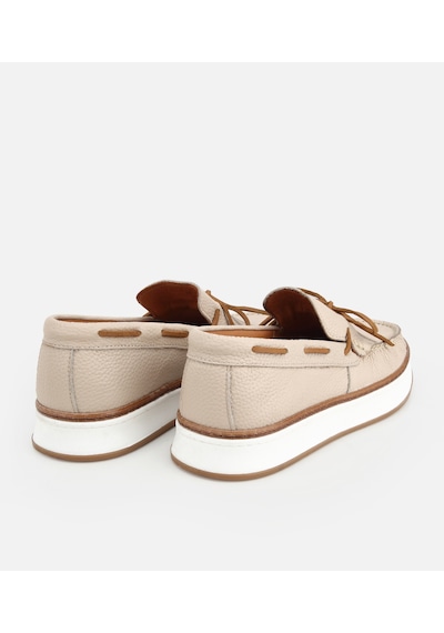 Hotiç Erkek Deri Bej Bağcık Detaylı Günlük Loafer 02ayh319390a310 02ayh319390a310
