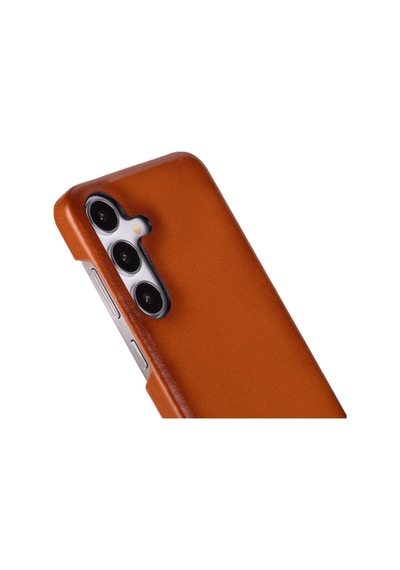 Samsung Galaxy S25 Plus Uyumlu, Hakiki Deri, El Yapımı Arka Kapak, Gölgeli Taba Taba