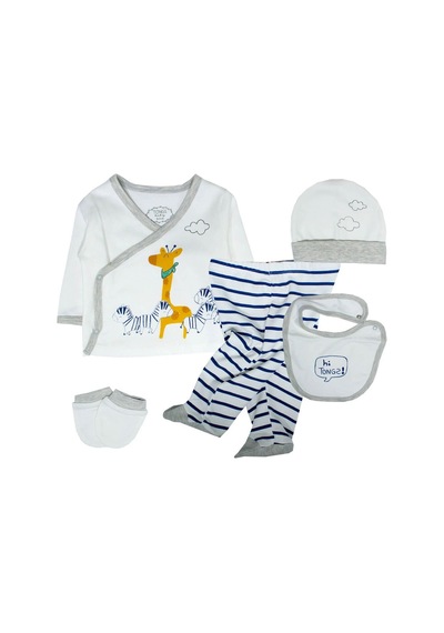 Tongs Baby Best Friend 5'Li Set 0-3 Ay Hastane Çıkışı -Lacivert Çok Renkli