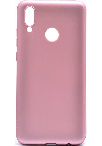 Kilifone - Huawei Uyumlu P Smart 2019 Pot-lx1 - Kılıf Mat Renkli Esnek Premier Silikon Kapak - Rose Gold