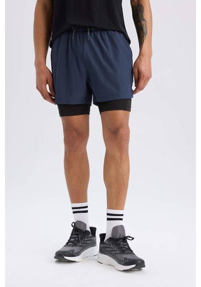 DeFactoFit Slim Fit Dar Kesim Sporcu Taytlı Şort E2759AX25SMNV94