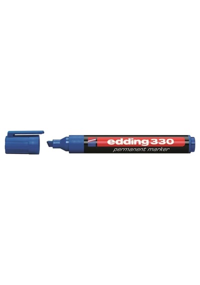 Edding 330 Mavi Permanent Kesik Uç Marker Kalem