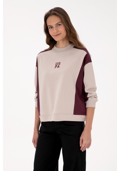 U.S. Polo Assn. Kadın Bordo Bisiklet Yaka Sweatshirt 50314951-VR177
