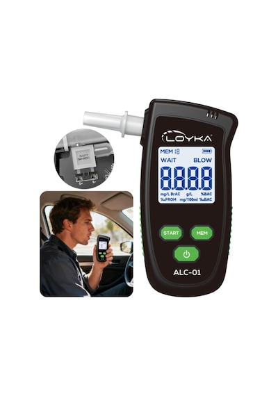 Loyka Alc-01 Dijital Alkolmetre / Hassas Promil Ölçüm Cihazı