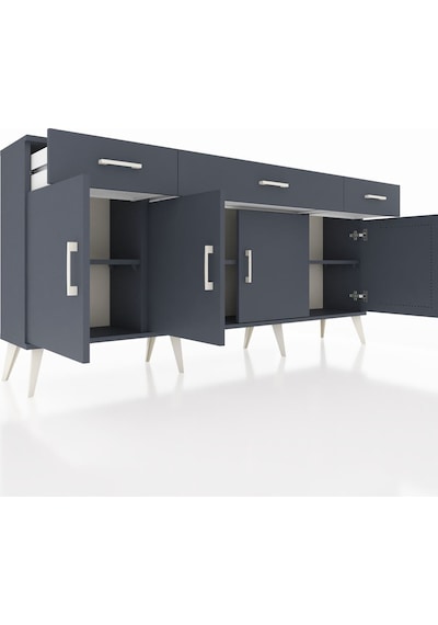 Arges Konsol 3 Raflı 3 Çekmeceli 4 Kapaklı 176x30x83 Antrasit-antrasit/antrasit Antrasit/antrasit Arges Konsol 3 Raflı 3 Çekmeceli 4 Kapaklı 176x30x83 Antrasit-antrasit/antrasit Antrasit/antrasit