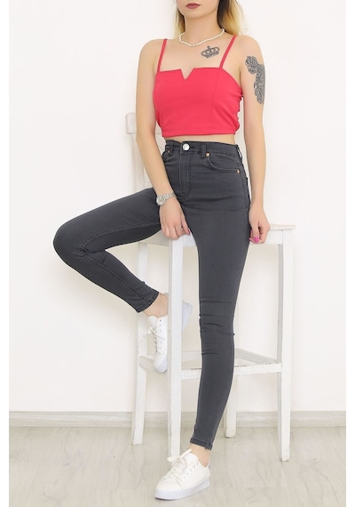 Mokashopin - Süper Likra Kot Pantolon Koyufüme - 9815.1431. 001