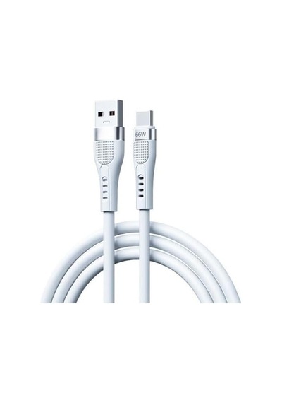 66w Type-c Hızlı Şarj Ve Data Kablosu 1.3m Beyaz Az-b02a