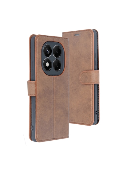 Ilkeshop Newface Xiaomi Redmi Note 14 4g Kılıf Trend S Plus Kapaklı Kılıf - Taba