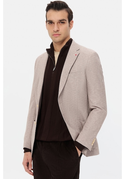 D's Damat Ds Damat Regular Fit Bej Armürlü Kumaş Ceket 5hc04ım09488m Bej