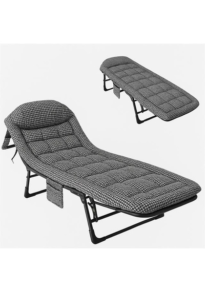 Sn-26975 Taşınabilir Ayarlanabilir 5 Kademe Sünger Kamp Yatak Şezlong Kazayağı Sarı