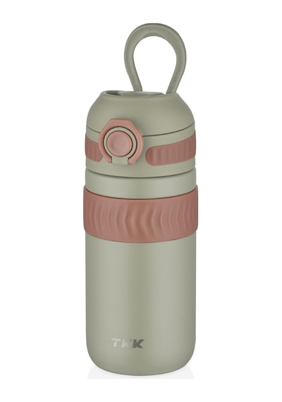 Tkk 450 Ml Yeşil Çocuk Ve Yetişkin Paslanmaz Çelik Termos Matara - Kahve Termosu