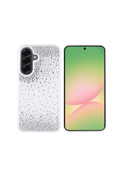 Galaxy A56 Kılıf Airbag Tasarımlı Damla Taşlı Şeffaf Zore Pera Silikon Kapak Galaxy A56 Zore - Şeffaf