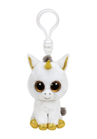 Ty Beanie Boo S Pegasus Tek Boynuzlu At Peluş Anahtarlık Açık Bej