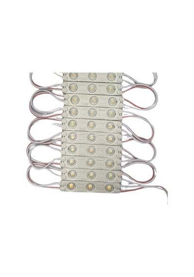 12 Volt 1.2 Watt 3 Lensli 3000k Günışığı 2835 Smd Led Modül Ip65 10 Adet Modül