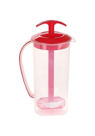 Omnipazar Sy-4564 Plastik Uzun Karıştırıcılı Ayran Sürahi 1,75 Lt Kırmızı