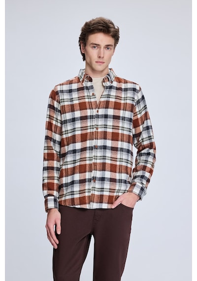 Hatemoğlu Kiremit Slim Fit Kareli Düğmeli Yaka Uzun Kollu Pamuklu Gömlek 19151010024a 872 1964078 Kiremit Hatemoğlu Kiremit Slim Fit Kareli Düğmeli Yaka Uzun Kollu Pamuklu Gömlek 19151010024a 872 1964078 Kiremit