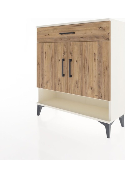 Arges Şifonyer 2 Raflı Tek Çekmeceli 2 Kapaklı 88x30x96 Aytaşı-çam Aytası