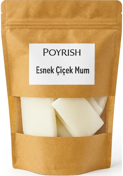 Esnek Çiçek Mum Hammaddesi 5 Kg. Elle Şekillendirilebilen Mum Renksiz