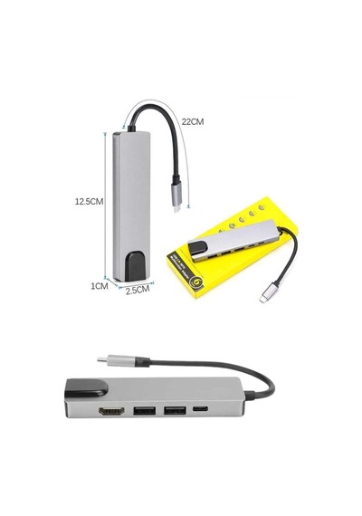 Usb Type-c Hub Dönüştürücü Çevirici Çoklayıcı Macbook Çevirici 8 Portlu Diğer