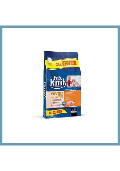 Pets Family Yavru Köpek Maması Kuzu 2000+700g 1 Adet Mbt06