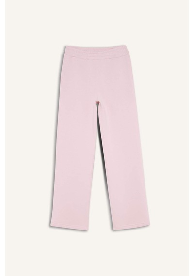 Defacto Straight Fit Basıc Cepli Yüksek Bel Eşofman Altı B8571AX25SP Pembe