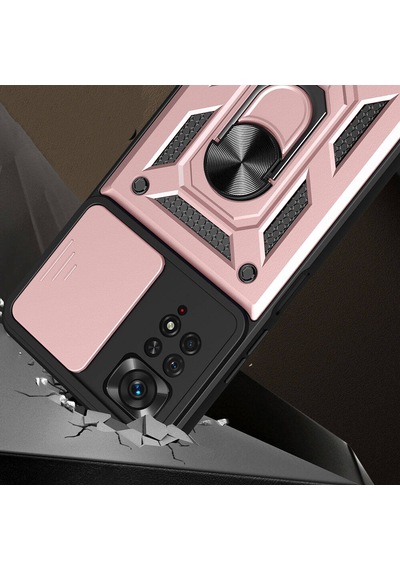 More Tr Redmi Note 11 Pro 4g Kılıf Magnetik Standlı Kamera Korumalı Mtr Sürgülü Vega Kapak - Mavi