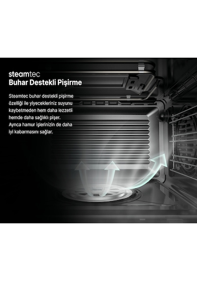 Tecna MF 5010 B 50 L Beyaz Buhar Destekli Mini Fırın