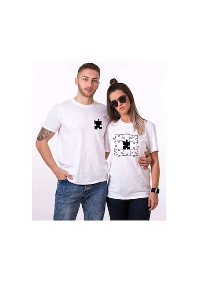 Tshirthane Eksik Parçam Puzzle Sevgili Kombinleri Tshirt Kombini Beyaz