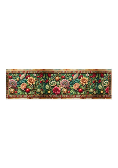 Yılbaşı Temalı Dijital Baskılı Runner Örtüsü Christmas 40x140 Cm Yılbası10