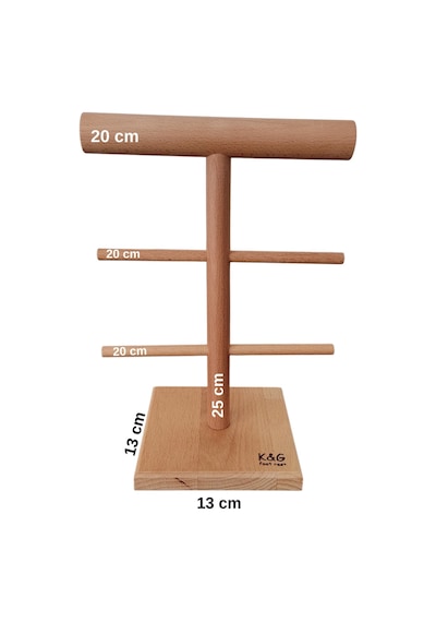 Takı Standı Ahşap Takı Askısı 25 Cm Takı Organizer Kolye Askısı Saat Takı Düzenleyici