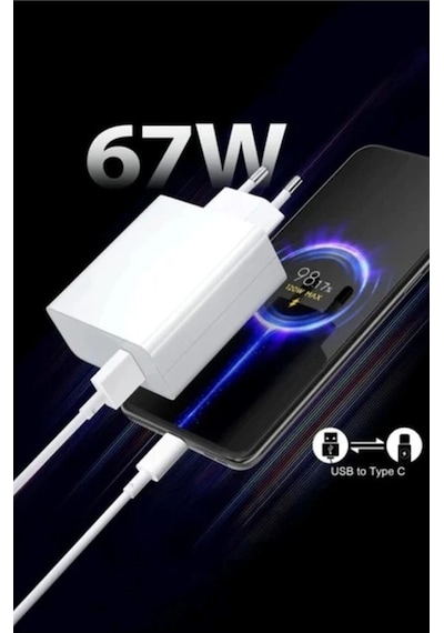 Power Android Uyumlu 67w Watt Şarj Aleti Kablosu Usb Type-c 6a 67w Hızlı Şarj Cihazı19