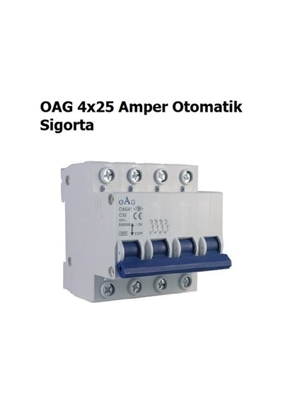 Oag 4x25 Amper Trifaze Nötr Kesicili Otomat Sigorta