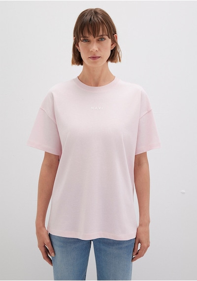 Mavi Kadın Mavı Baskılı Tişört Pink-a Boo 1612518-89200 Pembe