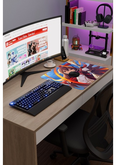 Amber Genshin Impact Anime Gacha V2 - 48x40 Xl Gaming Mouse Pad Fare Altlığı