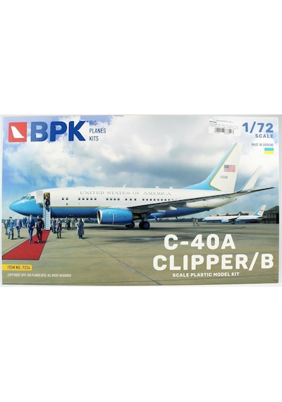 Big Planes Kits 7224 1/72 Ölçek, C-40a Clipper/b Yolcu Uçağı, Plastik Model Kiti-55944