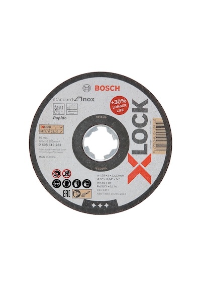 Bosch - X-Lock - 125 1.0 Mm Standard Seri Düz Inox Paslanmaz Çel