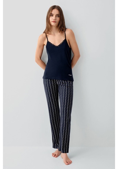 Pierre Cardin Kadın Lacivert 3lü Pijama Takım Lacivert