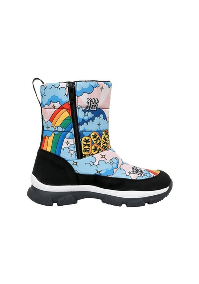 Kadın Vegan Çok Renkli Kar Botu - The Lucky Cat Tasarım Multicolor