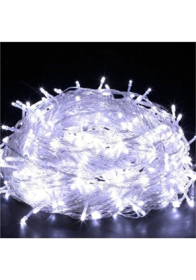 Pazariz Beyaz Kablolu 100 Ampüllü Led Işık 10 Metre - Beyaz Renk