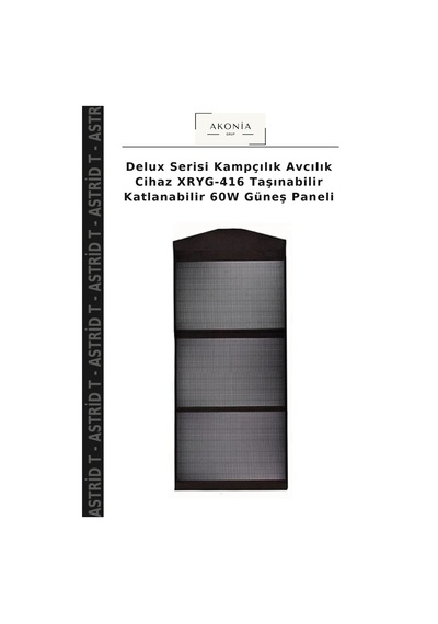 Delux Serisi Kampçılık Avcılık Cihaz Xryg-416 Taşınabilir Katlanabilir 60w Güneş Paneli