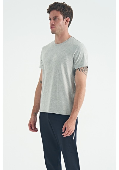 Air Jones Tommy Life Calvin Gri Melanj Basic Erkek T-shirt - 88245 GRI MELANJ
