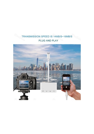 Apple Uyumlu iPhone iPad Usb Sd Microsd Kart Okuyucu 4333P Çevirici Dönüştürücü