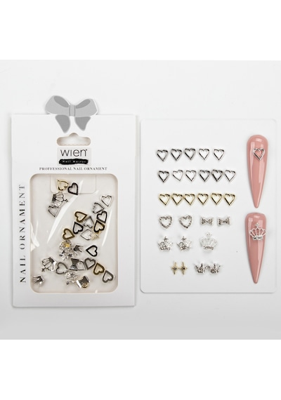 30lu Kalpler Ve Taç Dizayn Metal Tırnak Süsleme Charm Nail Art Charm Taşları Wn-506