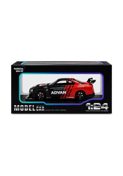 Hobbiez Lisanslı Nissan Skyline R-34 Model Diecast Car 1/24 Ölçek Metal Standlı Araç