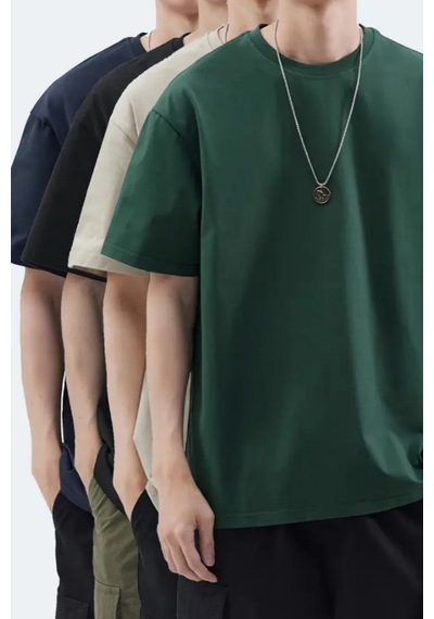 Cool Tarz Erkek Oversize Siyah Taş Yeşil Lacivert %100 Pamuklu 4'lü T-shirt Paketi Siyah-taş-yeşil-lacivert Siyah-taş-yeşil-lacivert Cool Tarz Erkek Oversize Siyah Taş Yeşil Lacivert %100 Pamuklu 4'lü T-shirt Paketi Siyah-taş-yeşil-lacivert Siyah-taş-yeşil-lacivert